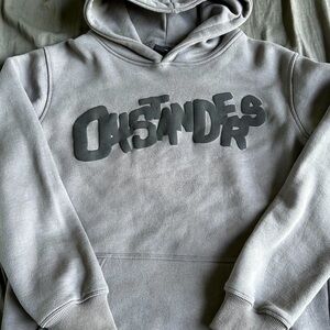 Grey OUTSTANDERS hoodie size medium cropped